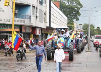 En las calles de Maturín se sintió  la euforia de los productores revolucionarios.
