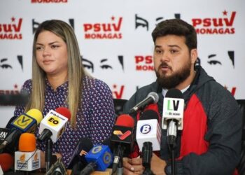 Ernesto Luna, gobernador electo de Monagas junto a Ana Fuentes, Alcaldesa de Maturín.