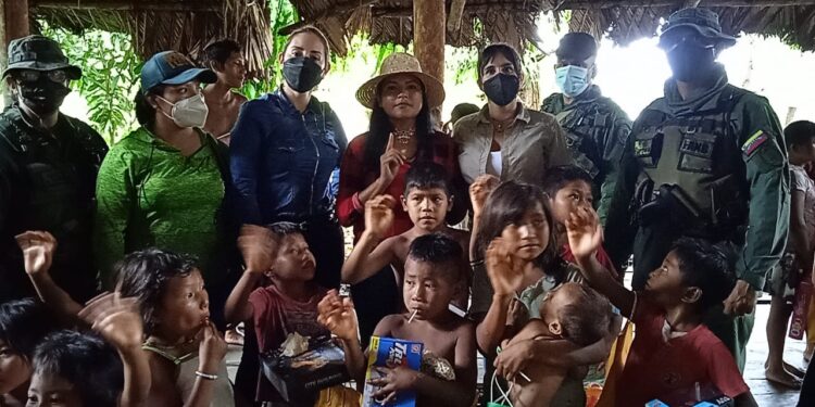 Comunidades indígenas al sur de Monagas recibieron la visita de la Ruta Navideña de El Niño Simón.