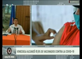 Venezuela asciende a un 81.6% vacunados contra la Covid-19