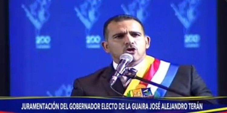 Juramentado José Terán como gobernador de La Guaira y firma su primer decreto 1 Gobernador electo de La Guaira, José Alejandro Terán.