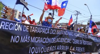 Protestan contra los inmigrantes y la delincuencia en Chile