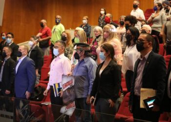 Representantes del foro cinematográfico "La Batalla de los Puentes"