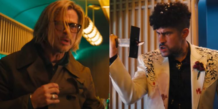 Bad Bunny y Brad Pitt enfrentados en Trailer de #BulletTrain 2022 1 Brad Pitt y Bad Bunny en Bullet Train f1e7d8