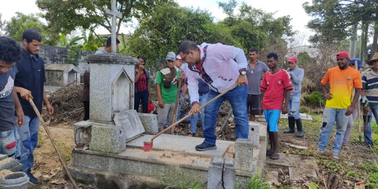 Alcaldía de Sotillo inicia plan de saneamiento en cementerio de Barrancas del Orinoco