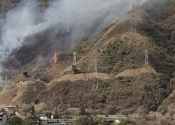 incendio se registro en el avila a la altura de san bernardino este miercoles 97252