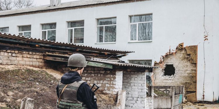 Ataque de aldea por parte de las fuerzas ucranianas.