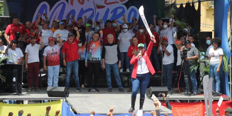 Greicys Barrios estuvo en la Gran Marcha de los Trabajadores desde Portuguesa 1 Ministra Greicys Barrios, titular de la cartera agrourbana