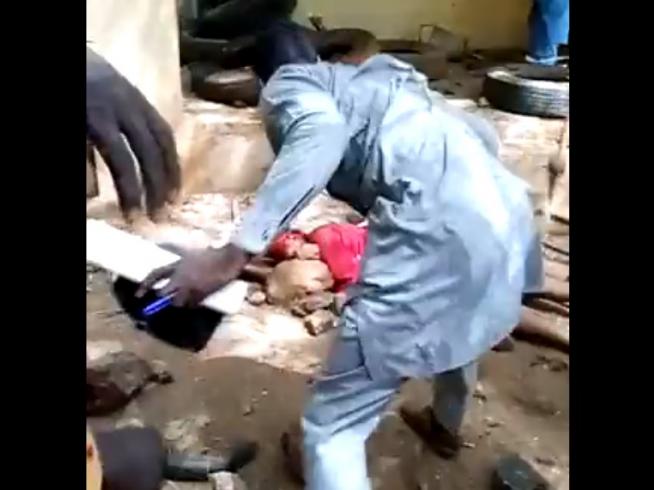 captura del video donde se ve como golpean y matan a la estudiante