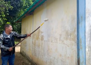 Alcaldía de Sotillo continúa Plan de Embellecimiento en la entrada de Barrancas del Orinoco