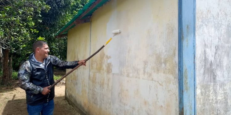 Alcaldía de Sotillo continúa Plan de Embellecimiento en la entrada de Barrancas del Orinoco