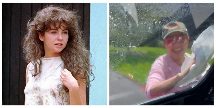 Thalía limpia parabrisas y recordó a uno de sus personajes televisivos