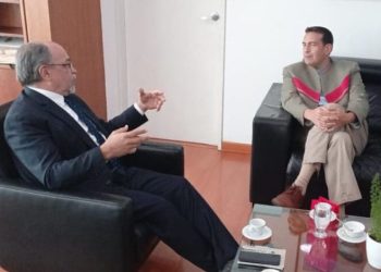 Presidente del CNE se reunió con el embajador de Bolivia