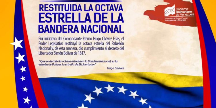 <strong>Hace 17 años Chávez restituyó la 8va estrella de la Bandera Venezolana</strong> 1 DX2ItlNXcAAglQQ