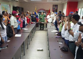 Este martes 21 de marzo fue juramentada la Comisión Presidencial por la Paz y la Vida en Monagas. (Foto: Cortesía).