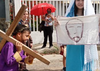 Sebastián Guerrero, escenificó a Él Nazareno.