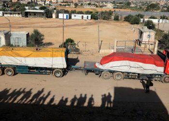 entran los primeros camiones de la tregua del convoy de ayuda desde egipto a gaza 14512