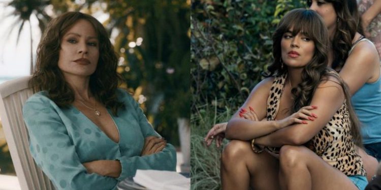 Karol G y su personaje en la serie Griselda 1 sofia vergara griselda karol g