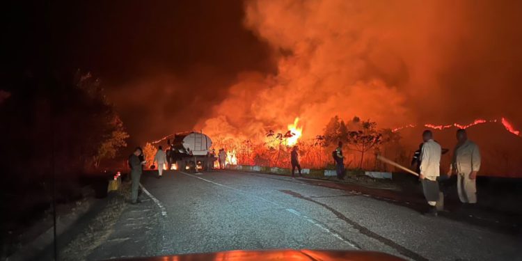 Buscan sofocar incendio en el Parque Nacional Henri Pitier 1 GJMFnlSXcAAPR0y