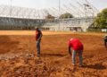 Estadio Alejandro Borges empieza a vestirse de verde con la siembra de su nueva grama