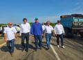 Gobernador Luis Caldera y vicepresidente sectorial de Obras Públicas activan segundo frente de trabajo de asfaltado en la Lara-Zulia
