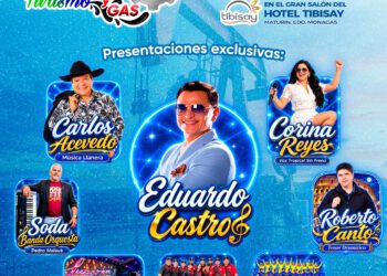 La Expo Petróleo, Turismo y Gas 2026 encenderá Maturín con un despliegue de talento musical de primer nivel Fecha del evento: 03 y 04 de octubre de 2026.  Lugar: Gran Salón del Hotel Tibisay, Maturín, Estado Monagas.  Organiza: CAMESURA (Cámara de Comercio, Industria y Turismo del Municipio Maturín / Alianza Productiva del Sur).  MATURÍN, VENEZUELA – SEPTIEMBRE DE 2026 — La Expo Petróleo, Turismo y Gas 2026 se prepara para transformar a Maturín en el epicentro empresarial y cultural de la región oriental. El esperado encuentro de negocios trasciende los límites de las mesas de trabajo e inversión para ofrecer una agenda de entretenimiento y espectáculos en vivo sin precedentes, que reunirá a destacados exponentes de la música, la lírica y la danza nacional.  El Gran Salón del Hotel Tibisay se vestirá de gala los días 03 y 04 de octubre para albergar una serie de presentaciones exclusivas concebidas para enriquecer la experiencia de visitantes, conferencistas y delegaciones comerciales.  Un cartel artístico multidisciplinario y estelar La propuesta musical de la edición 2026 destaca por su diversidad de géneros y el arraigo de las tradiciones venezolanas:  Eduardo Castro: La figura central de la noche traerá la energía de sus interpretaciones bailables más aclamadas para encender el escenario principal.  Carlos Acevedo: La fuerza y esencia del folclor nacional estarán representadas por las tonadas autóctonas de la Música Llanera.  Corina Reyes: Reconocida como la Voz Tropical Sin Freno, llenará la velada de ritmo, frescura y sabor caribeño.  Roberto Canto: La elegancia y emotividad de la lírica llegarán de la mano del destacado Tenor Dramático, en una muestra vocal inolvidable.  Soda Banda Orquesta (Pedro Malavé): Encargados de contagiar al público con una descarga de energía musical para todos los gustos.  Luperón Banda Show & Remate Gaitero: La fiesta tradicional zuliana y del país dirá presente para poner a bailar a todos con el ritmo de la gaita y las bandas show.  Romer Botini Academy: La destacada Agrupación Dancística aportará el despliegue escénico y la fuerza del baile contemporáneo y tradicional.  Conectando la economía con la cultura venezolana Representantes del comité organizador de CAMESURA expresaron que esta integración entre el sector industrial y el talento artístico responde a una visión integral de reactivación económica y cultural. «Buscamos brindar una plataforma donde el petróleo, el gas y el turismo converjan con lo mejor de nuestra identidad cultural y artística. Maturín está lista para ser la capital del desarrollo y el entretenimiento del oriente venezolano», señalaron.  Además de las muestras musicales y de danza, la Expo contará con sorpresas especiales para todos los asistentes y áreas dedicadas al networking de alto nivel.  Para mayor información sobre entradas, comercialización de stands y cronograma general, los interesados pueden comunicarse a las líneas telefónicas directas +58 424 3619559 y +58 422 3883333, o seguir las cuentas oficiales en redes sociales @CAMESURA (Instagram, Facebook y TikTok) y @_CAMESURA (X).  Palabras clave y etiquetas para SEO (SEO Keywords) Primarias: Expo Petroleo Turismo y Gas 2026, Maturin Monagas eventos, Hotel Tibisay Maturin, CAMESURA Monagas, conciertos Maturin 2026.  Secundarias (Talentos y Espectáculos): Eduardo Castro cantante, Carlos Acevedo musica llanera, Corina Reyes voz tropical, Roberto Canto tenor dramatico, Soda Banda Orquesta Pedro Malave, Luperon Banda Show, Remate Gaitero Maturin, Romer Botini Academy.  Long-Tail (Búsquedas de nicho): eventos petroleros en Monagas Venezuela, agenda cultural Expo Petroleo Maturin, entretenimiento y turismo en Maturin, espectaculos en el Hotel Tibisay.