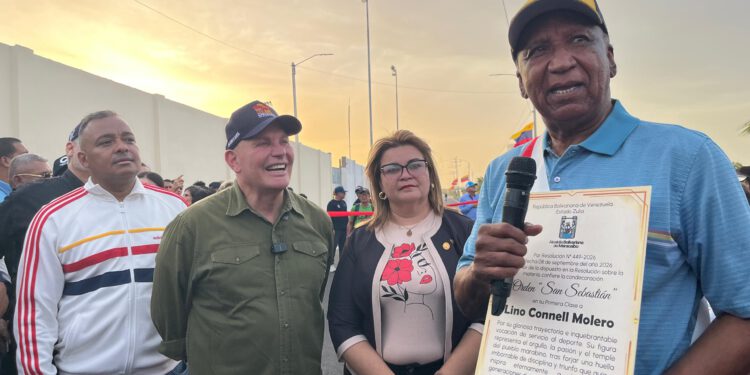 Maracaibo inmortaliza a la gloria deportiva Lino Connell rebautizando la Avenida 24 y con la Orden San Sebastián